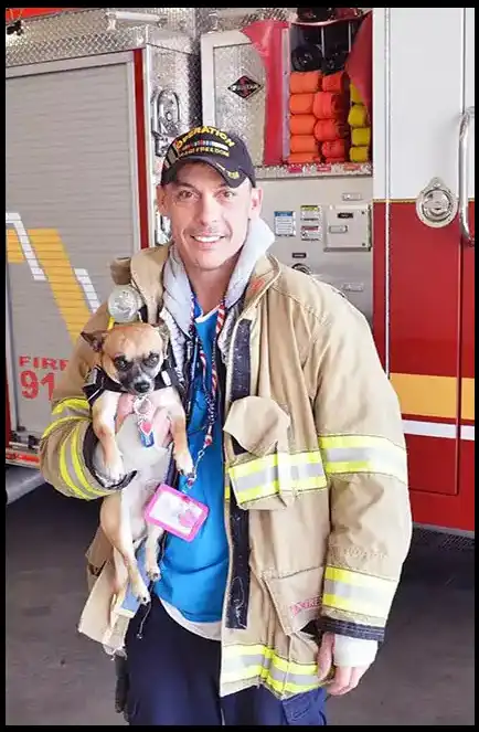 CEO and Veteran David Haave donating coloring books to his firefighters and first responders 2017 -- David Haave